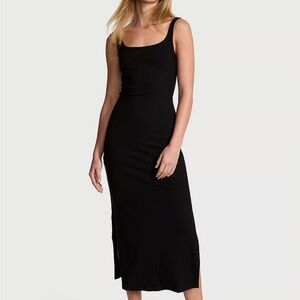 VS pink black long dress